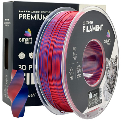 Smart Print FG-S97-E1, 3D filament, PLA Silk, 1,75mm, 1000g, Dual Color, Red, Blue