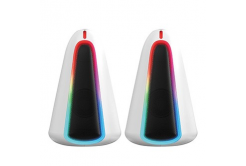Marvo MONKA SG-500 speakers, 2.0, 6W, white, volume control, RGB backlighting