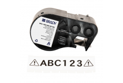 Brady M4C-1000-595-WT-BK / 170833, 25.40 mm x 7.62 m, Vinyl, black text / white tape