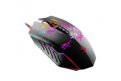 A4Tech BLOODY A60A Mouse, 6200 DPI, optical, 8 buttons, wired USB, color, gaming, RGB backlighting