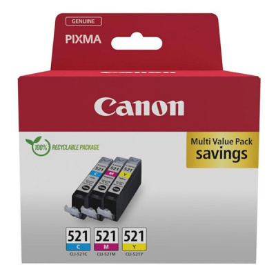 Canon CLI-521 2934B015 color multipack of original cartridges
