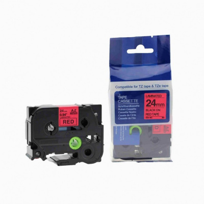 Compatible tape Brother TZ-451 / TZe-451, 24mm x 8m, black text / red tape