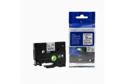 Brother TZ-FX221/TZe-FX221, 9mm x 8m, flexi, black / white, compatible tape