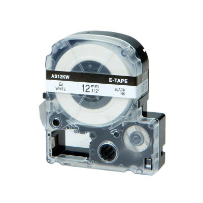 Epson LK-4TBN, ST12KW, C53S654408, 12mm x 9m, black text / clear tape, compatible tape