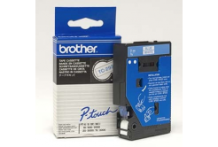 Brother TC-293, 9mm x 7,7m, blue text / white tape, original tape