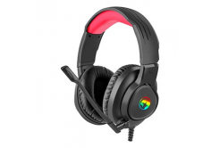 Marvo HG8958, headset with microphone, volume control, black, gaming, 3.5 mm jack + splitter + USB