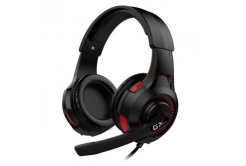 Genius HS-G600V, headphones with microphone, volume control, black, 2.0, gaming headset, 40 mm drivers, type 2x 3.5 mm jack + USB