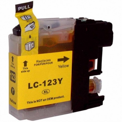 Brother LC-123 yellow compatible inkjet cartridge