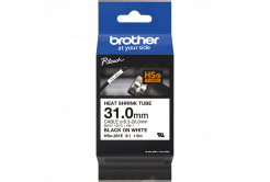 Brother HSe-261E Pro Tape, 31 mm x 1.5 m, black text / white tape , original tape