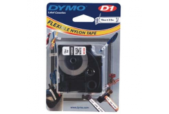 Dymo D1 16958, S0718050, 19mm x 3.5m, black text/white tape, original tape