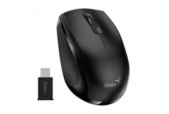 Genius Mouse NX-8006S Type-C, 1200DPI, 2.4 [GHz], optical, 3 buttons, wireless USB, black, USB-C adapter