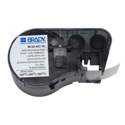 Brady M-53-427-YL / 131601, labels 25.40 mm x 101.60 mm