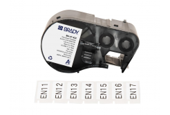 Brady M4-47-422 / 170738, 25.40 mm x 12.70 mm, Polyester, black text / white tape