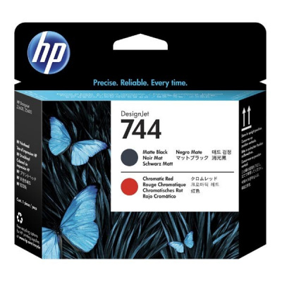 HP original print head F9J88A, HP 744, matte black/chromatic red, HP DesignJet Z5600, DesignJet HD Pro MFP