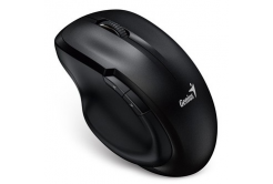 Genius Ergo 8200S Mouse, 1200 DPI, 2.4 [GHz], optical, 5 buttons, wireless, black, 1x AA, BlueEye sensor