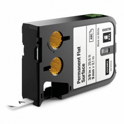 Dymo 1868736, 9mm x 9,1m, black text/white tape, original tape