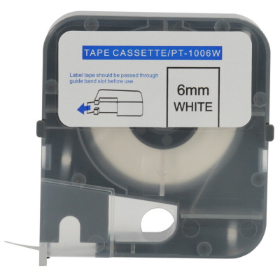 PONY PT-1006W, 6mm x 8m, white, original tape