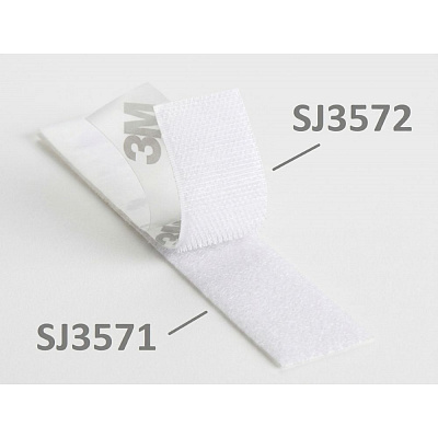 3M Hook & Loop™ SJ3572, white, hooks 25 mm x 45.7 m