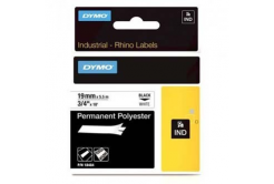 Dymo Rhino 18484, 19mm x 5,5m black text / white tape, original tape