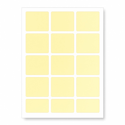 Self-adhesive labels 60 x 60 mm, 12 labels, A4, 20 sheets, yellow