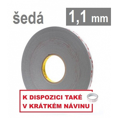 3M VHB™ 4941-P, thickness 1.1 mm; light gray double-sided very high bond acrylic tape 25 mm x 33 m