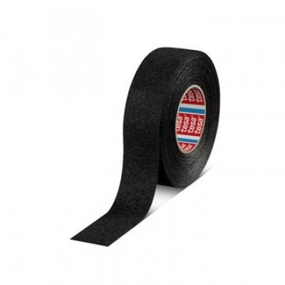 Tesa 51608, black fleece PET tape, 19 mm x 25 m, 96 rolls in a box
