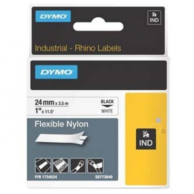 Dymo Rhino 1734524, S0773840, 24mm x 3,5m, black text/white tape, original tape