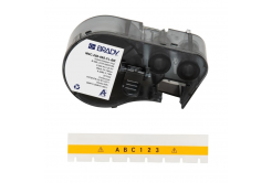 Brady M4C-250-595-YL-BK / 170950, 6.35 mm x 7.62 m, Vinyl, black text / yellow tape