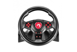 Steering wheel Marvo GT-903, Steering wheel with pedals and gear shifter, 16buttons, USB, black