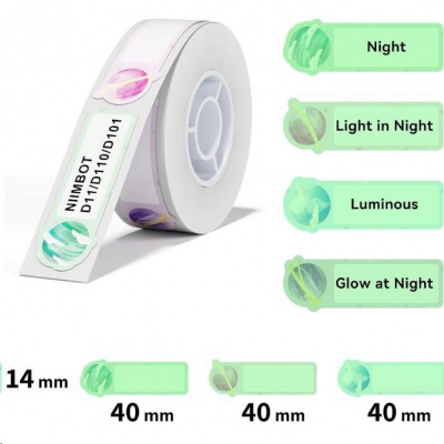 Niimbot A2A28548302, 14x40mm, 80pcs, Planets, transparent self-adhesive labels