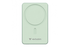 Verbatim 32228 power bank with wireless charging, 5V, 10000mAh, green