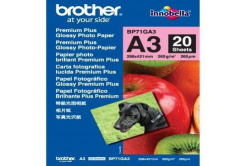 Brother Glossy Photo Paper BP71GA3, 260 g/m2, A3, 20pcs, glossy, inkjet, white, photo paper