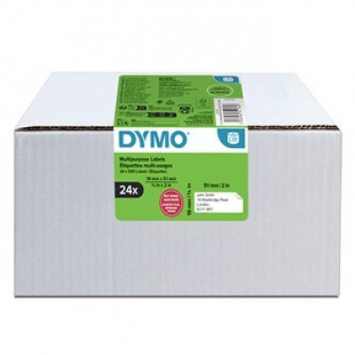 Dymo 2234184, 51mm x 19mm, multifunctional, removable, white, original paper labels, 24 x 500 pcs