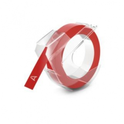 Dymo S0898150, 9mm x 3m, white / red, compatible tape