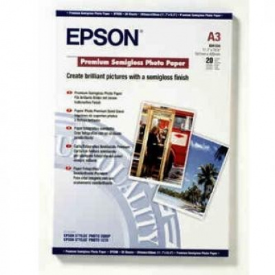 Epson Premium Semigloss Photo Paper S041334 C13S041334, A3, semi-gloss, white, photo paper