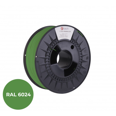 C-Tech 3DF-P-PLA1.75-6024 3D filament, PREMIUM LINE, PLA, RAL6024, 1,75mm, 1000g, Traffic green