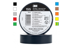 3M Temflex 155 Elektroizolační páska, tl. 0,13 mm, 19 mm x 20 m 19 mm x 20 m zelená/green