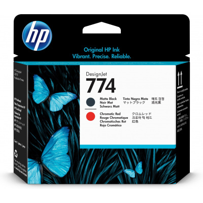HP original print head P2V97A, HP 774, matte black/chromatic red, 1 pcs HP DesignJet Z6810
