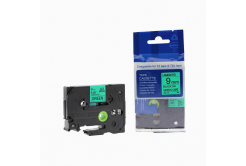 Brother TZ-721 / TZe-721, 9mm x 8m, black / green, compatible tape