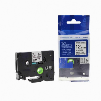 Compatible tape Brother TZ-S231/TZe-S231 12mm x 8m extr.adh. black text/white tape