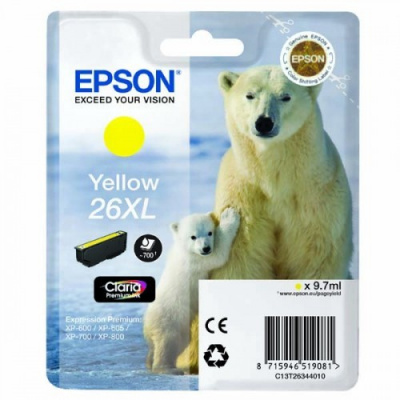 Epson T26344022, T263440, 26XL yellow original ink cartridge