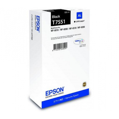 Epson T7551 XL C13T75514N black original ink cartridge