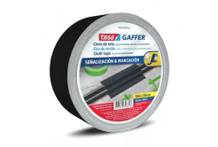 Tesa 53949 Matt Gaffer Tape, black matt textile tape, 50 mm x 50m