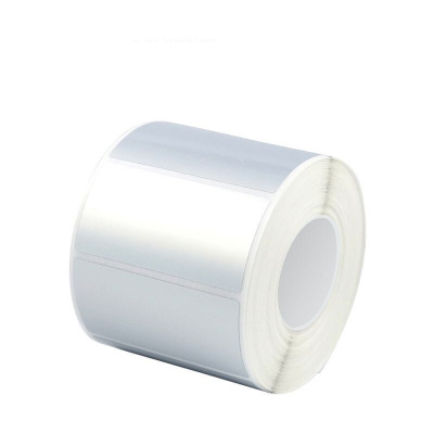 Self-adhesive (polypropylene) labels, 40x20mm, 1000pcs, for TTR, silver, roll