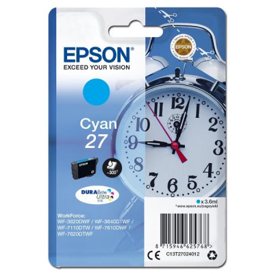 Epson T27024012, 27 cyan original ink cartridge