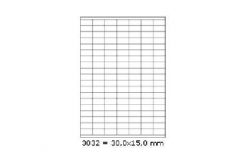 Self-adhesive labels 30 x 15 mm, 133 labels, A4, 100 sheets