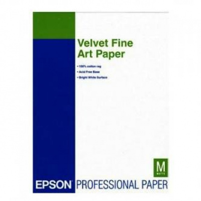 Epson Velvet Fine Art Paper S041637 C13S041637, 260 g/m2, A3+, 20pcs, velvet, white, photo paper