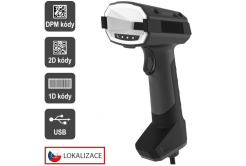Virtuos EHE0014 CCD 2D DPM industrial scanner HT-880DPM, USB, dark gray