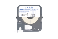 Max LM-312T, 12mm x 8m, transparent compatible tape