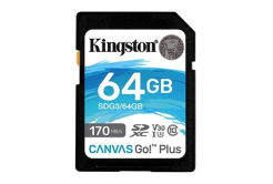 Kingston memory card Canvas Go! Plus, 64GB, SDXC, SDG3/64GB, UHS-I U3 (Class 10), V30